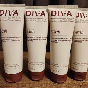 Lot Of 4 DivaWash Menstrual Cup Wash Cleanser Cleaner Plant-Based 4 Oz Each BNIP